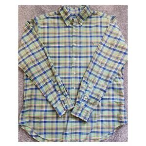 Polo Ralph Lauren Men's Large 100% Cotton Plaid Long Sleeve